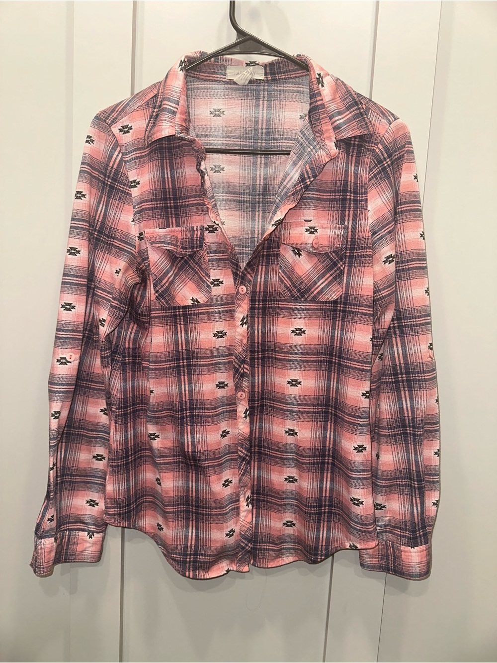 Passport Pink and Black Plaid Button-Down Shirt